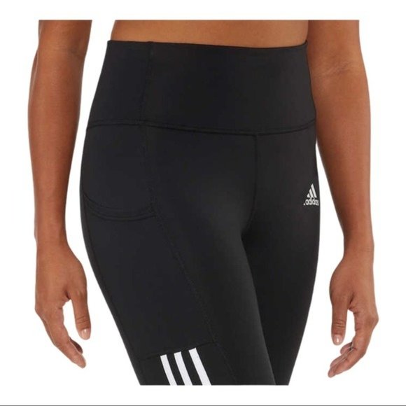 ADIDAS 7/8 Aeroready 3 Stripe Tight Legging in Black - NWT - Picture 2 of 4